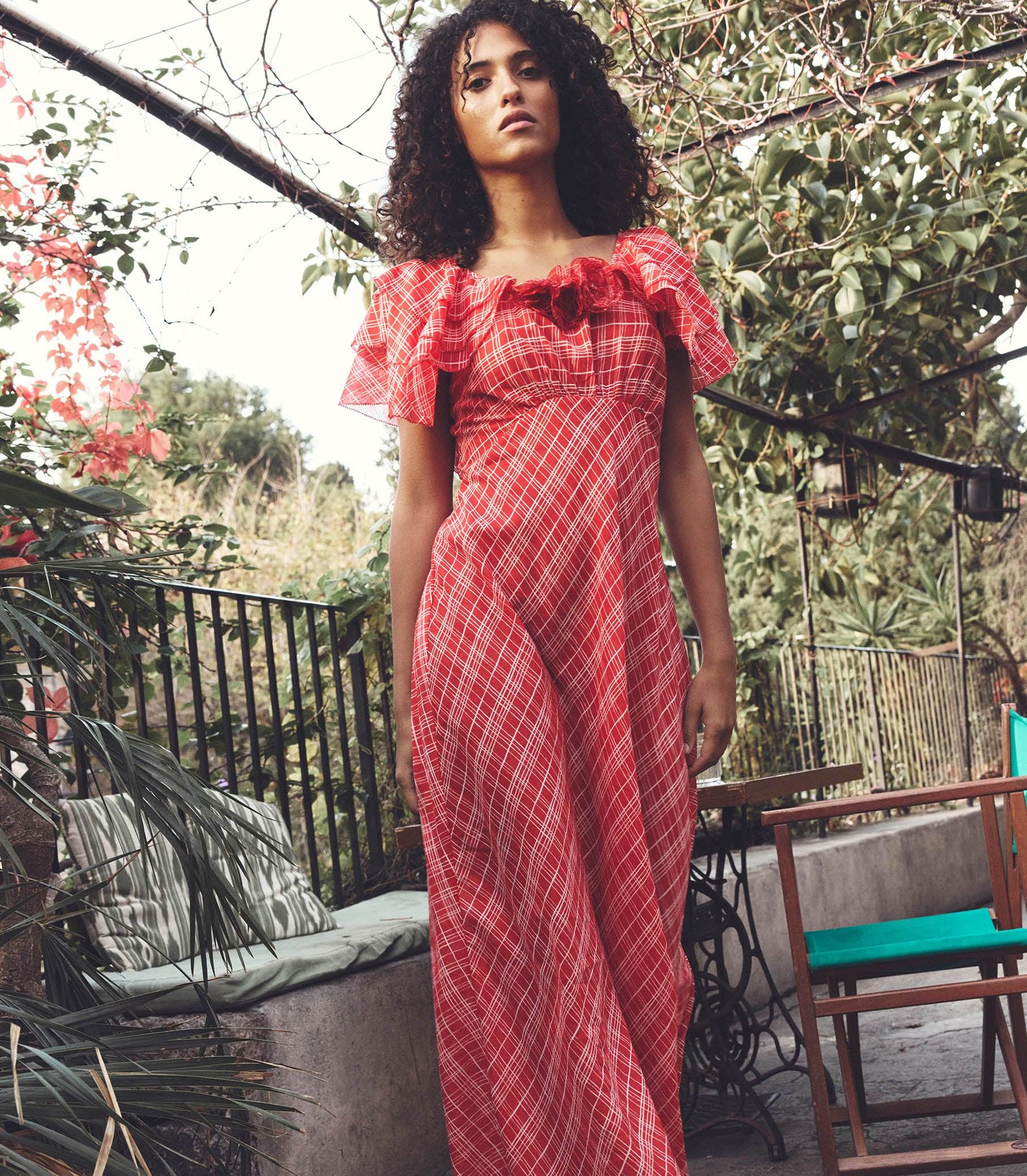 NEVARA DRESS -- SYLVIE PLAID Product Image