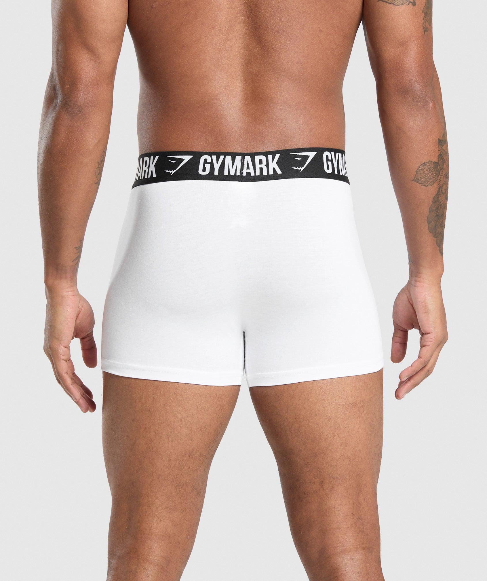 Gymshark Boxer Brief 3PK - White Male Product Image