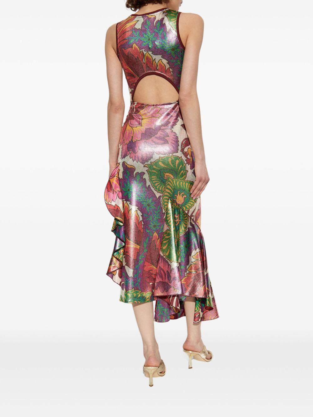 shimmering-finish midi dress Product Image