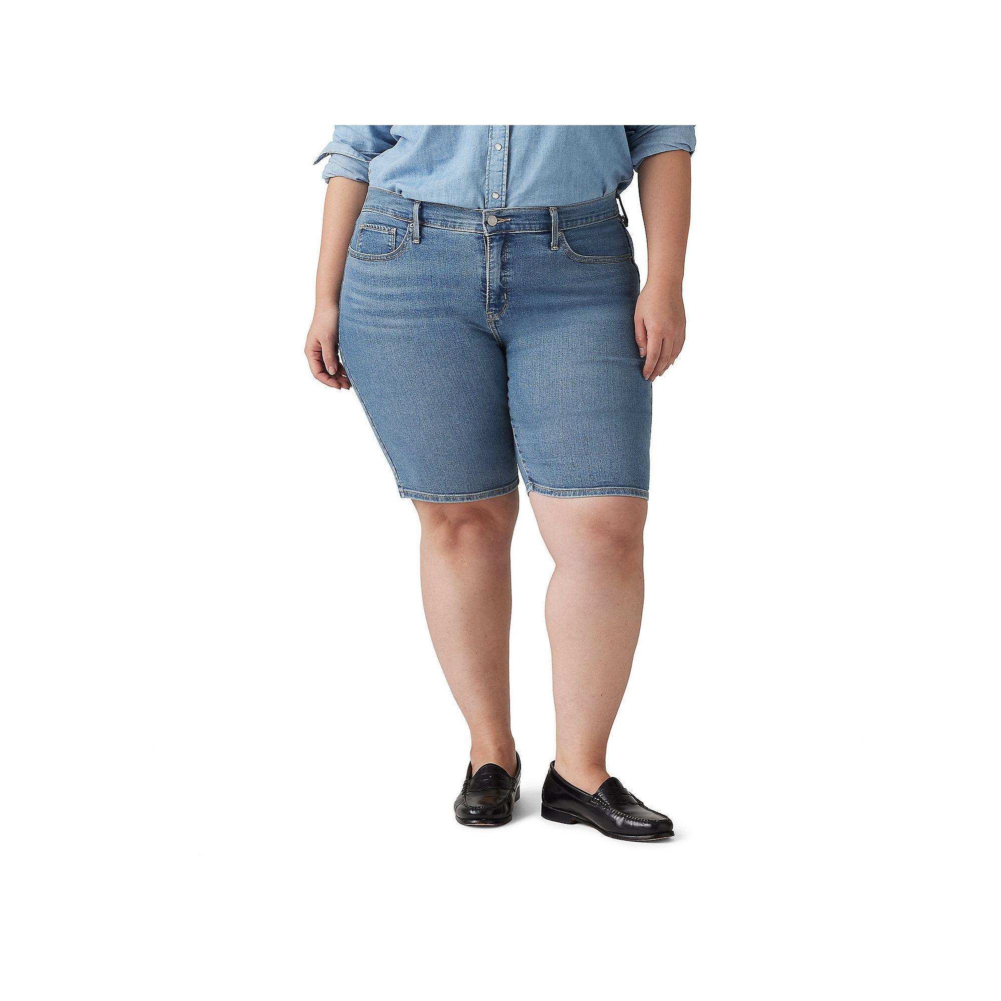 Plus Size Levi's® Classic Denim Bermuda Shorts, Women's, Size: 16 W, Camp Blue Product Image