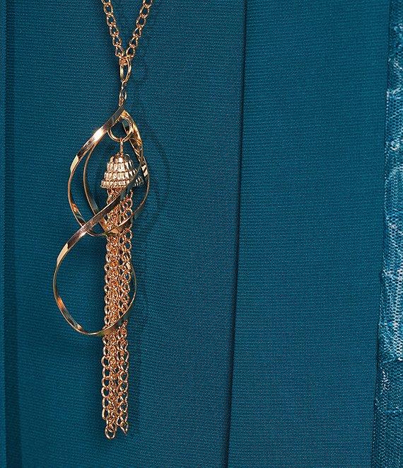 R & M Richards 3-Piece Sequin Mesh Pant Set Product Image