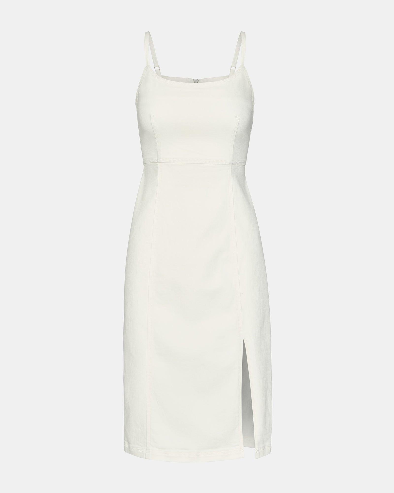 GISELLE DENIM DRESS WHITE Female Product Image