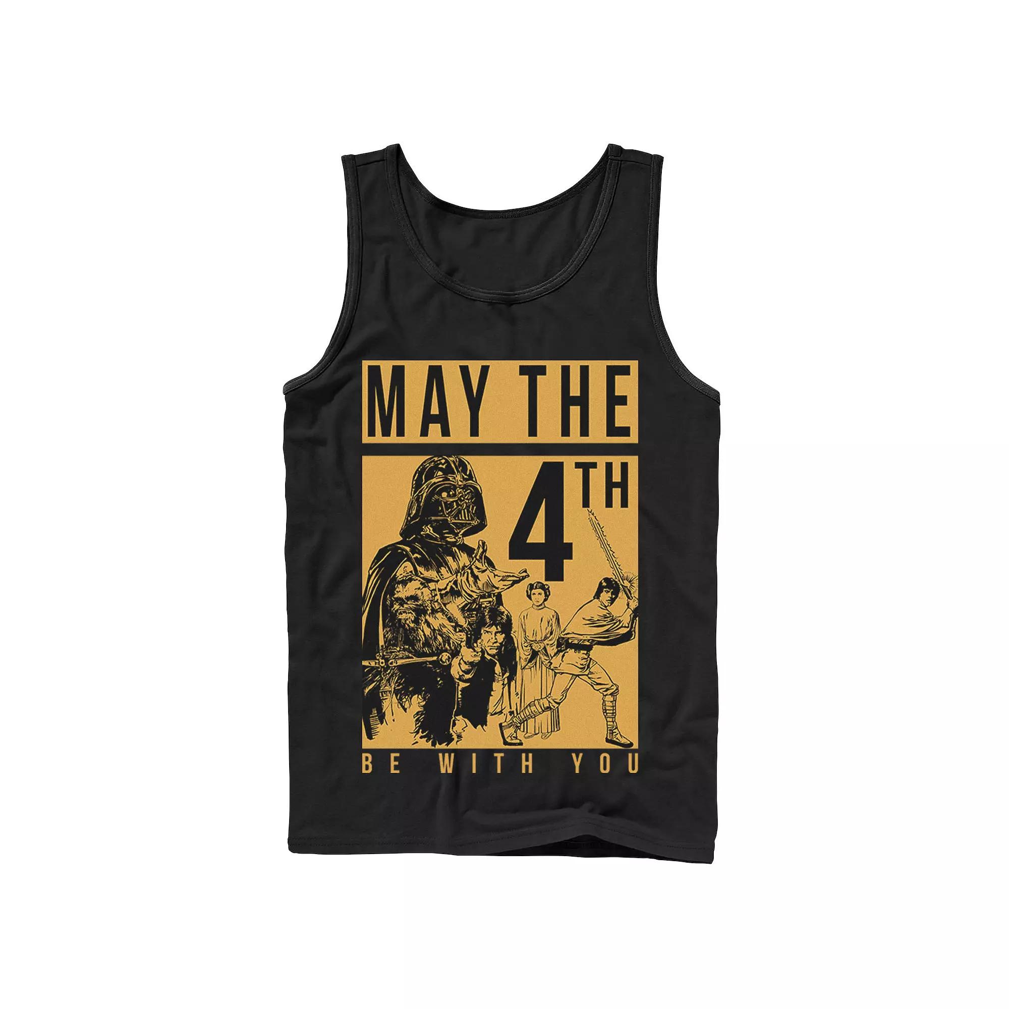 Men's Star Wars May The Forth Be With You Collage Poster Tank Top,  Product Image