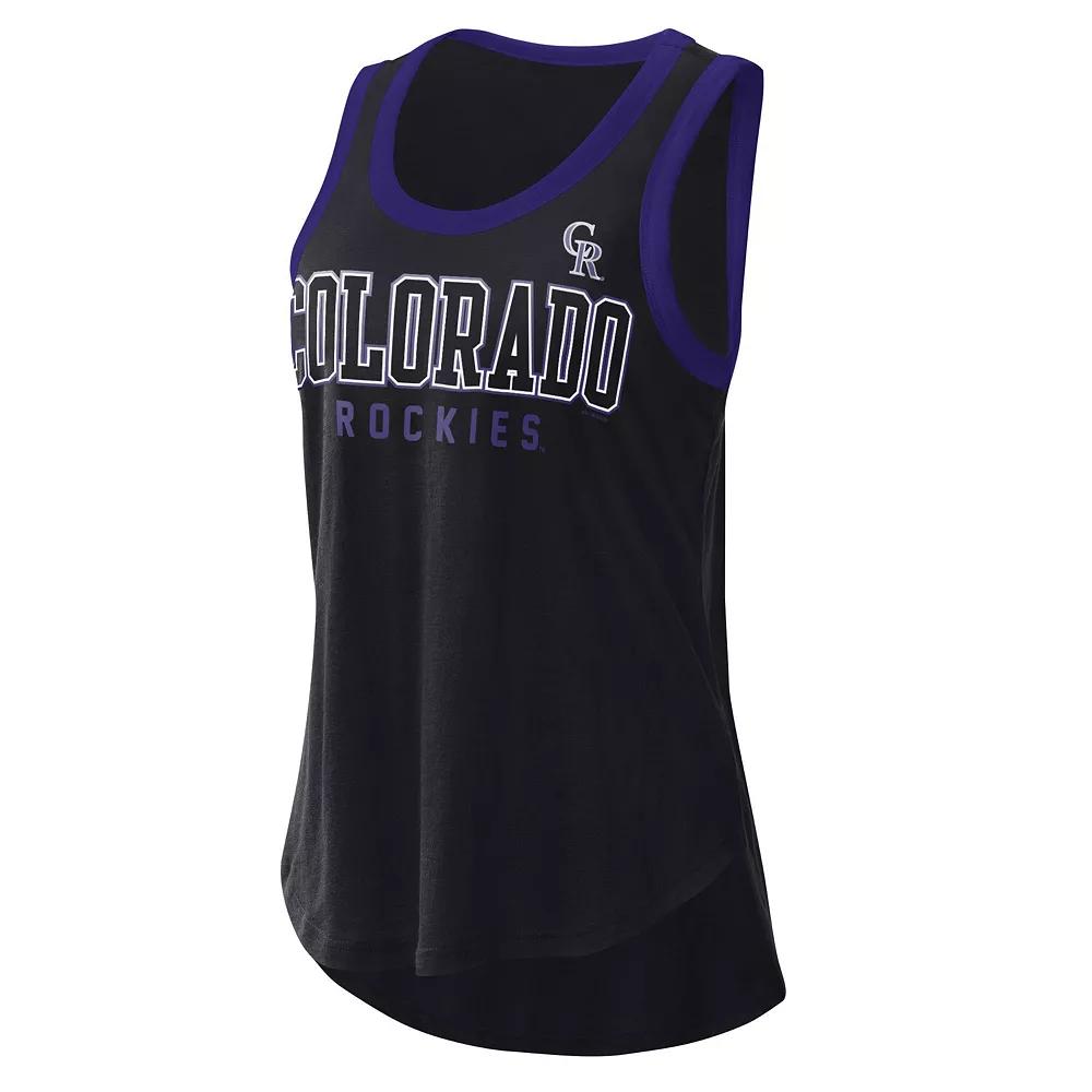 Women's G-III 4Her by Carl Banks  Black Colorado Rockies Clubhouse Tank Top, Size: Small Product Image