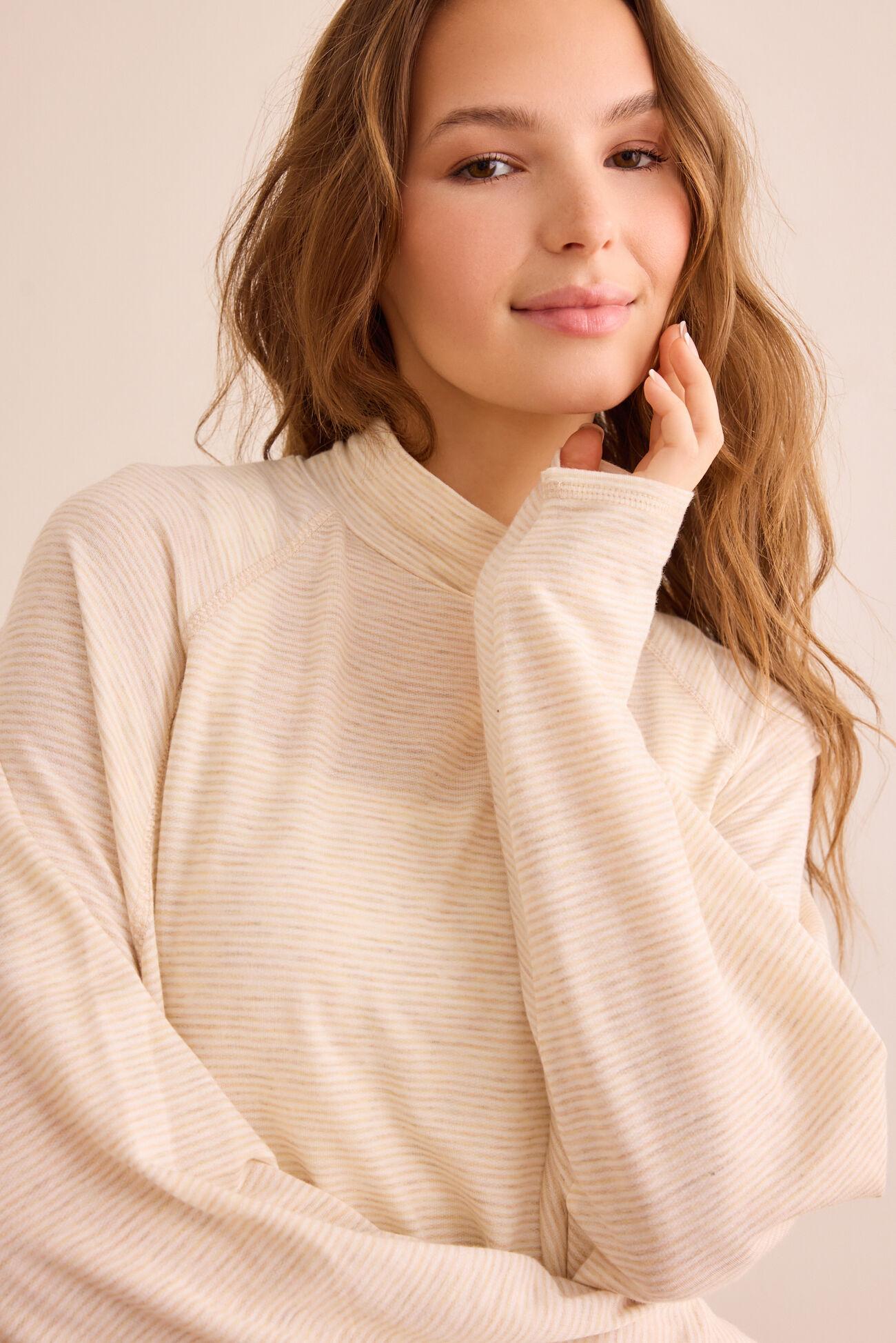 Cloudlight Stripe Mockneck Product Image