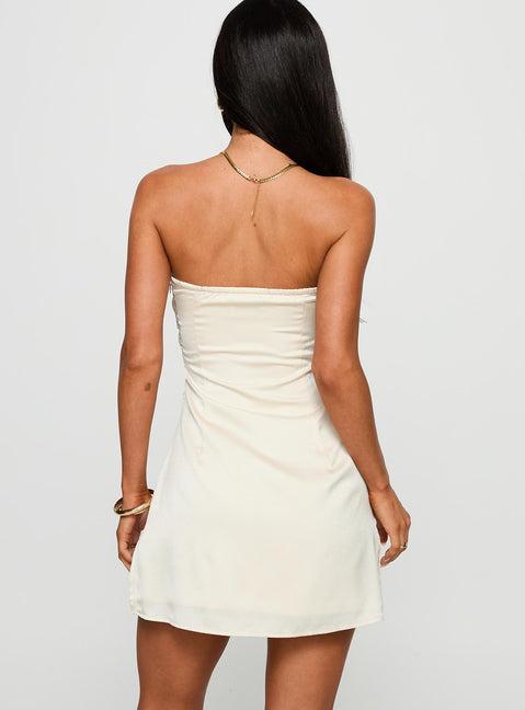 Irena Strapless Mini Dress Champagne Product Image