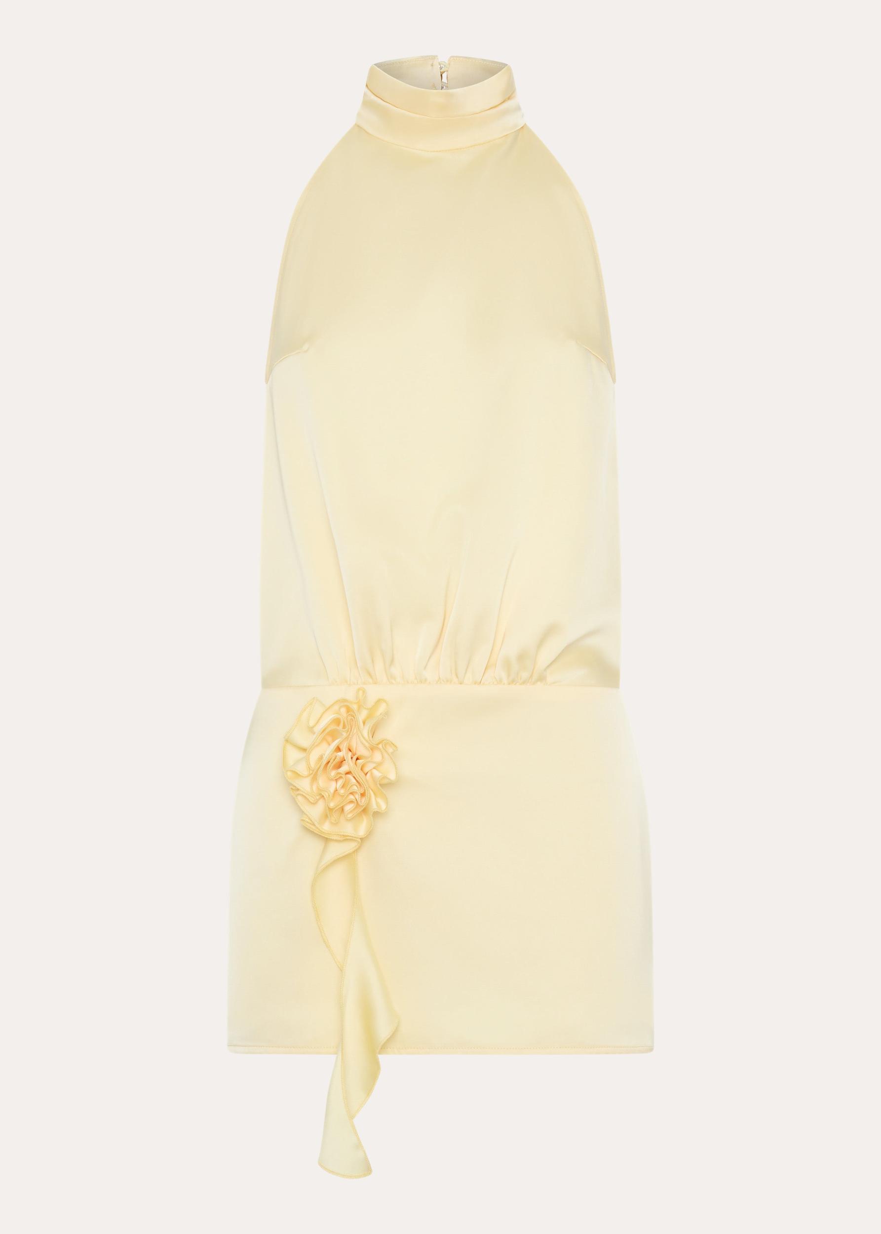 Birdie Halterneck Mini Dress - Yellow Product Image