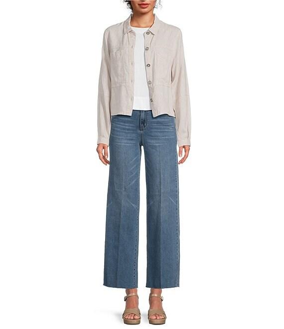 NIC + ZOE Rumba Linen Point Collar Long Sleeve Jacket Product Image