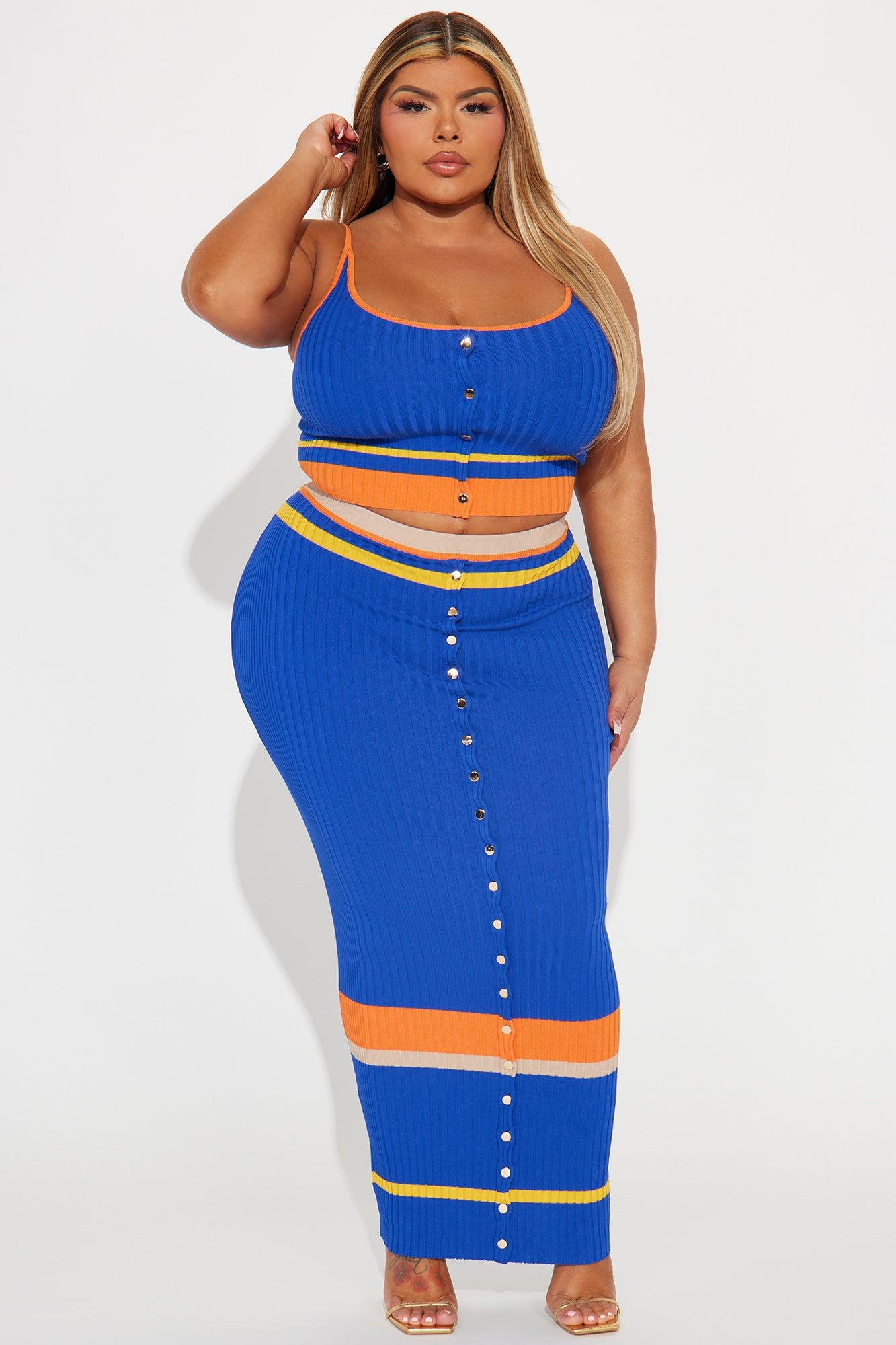 Better With Me Skirt Set - Blue/combo Product Image
