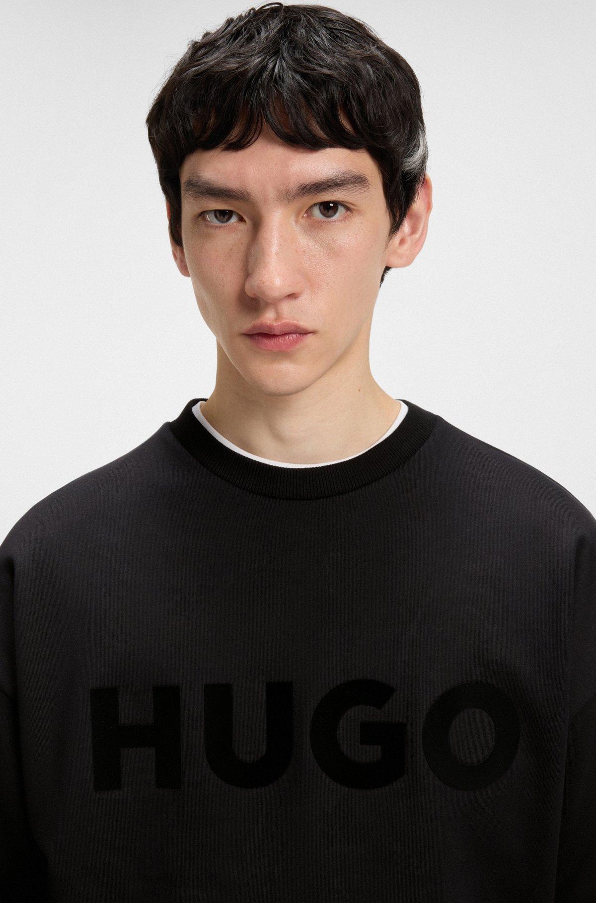Oversize-fit sweatshirt in cotton terry with logo print Product Image