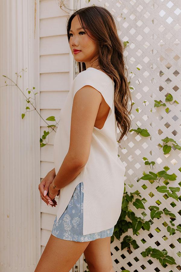 Effortlessly You Knit Top in Cream Product Image