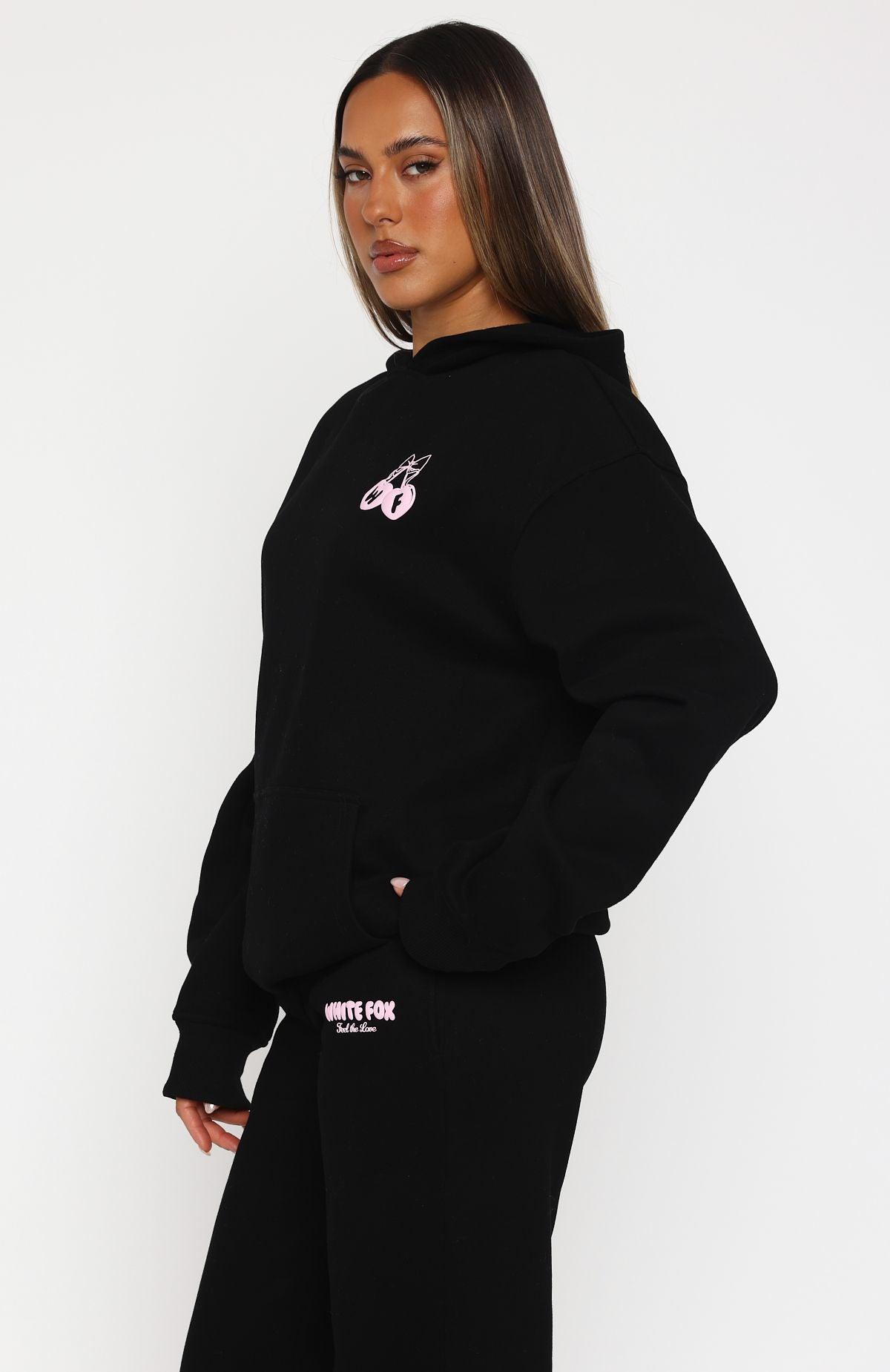 Feel The Love Oversized Hoodie Black Product Image