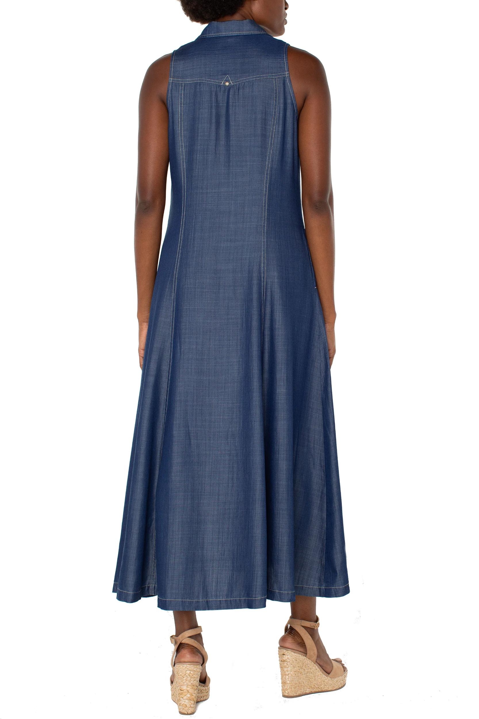 Sleeveless Button Down Maxi Dress Product Image