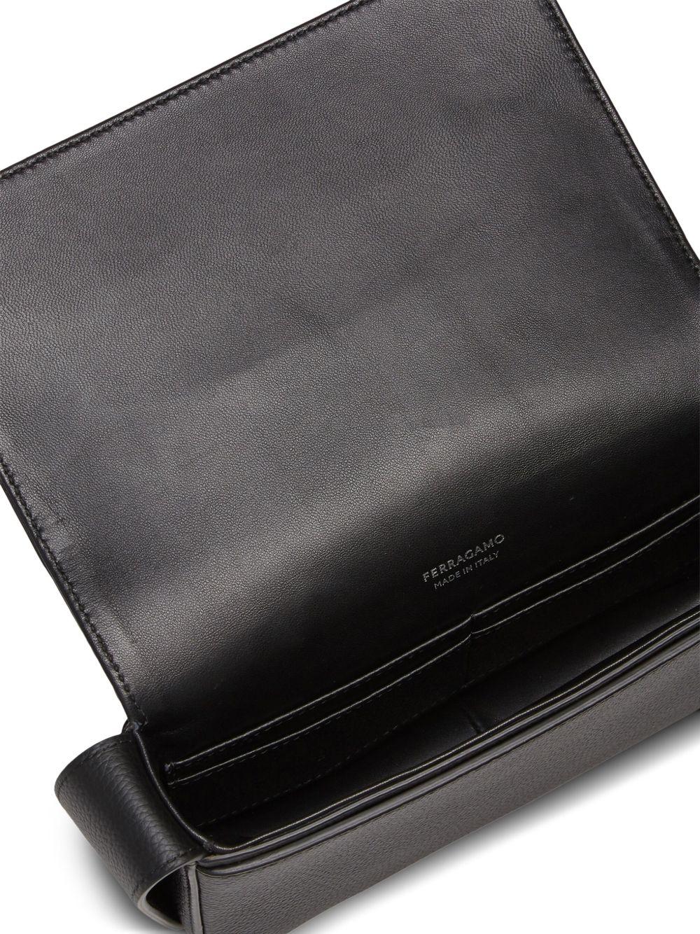 Gancini-buckle leaher messenger bag Product Image