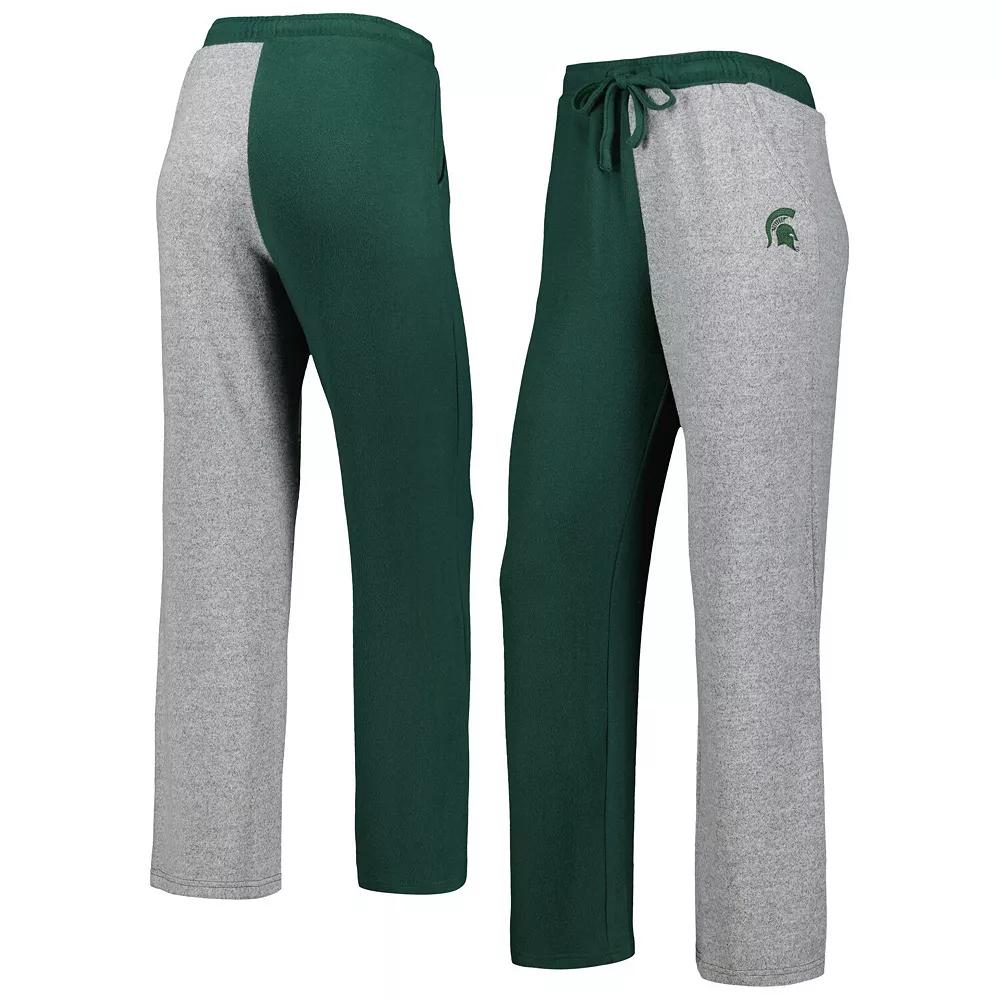 Women's ZooZatz Green/Gray Michigan State Spartans Colorblock Cozy Tri-Blend Lounge Pants, Size: Large Product Image