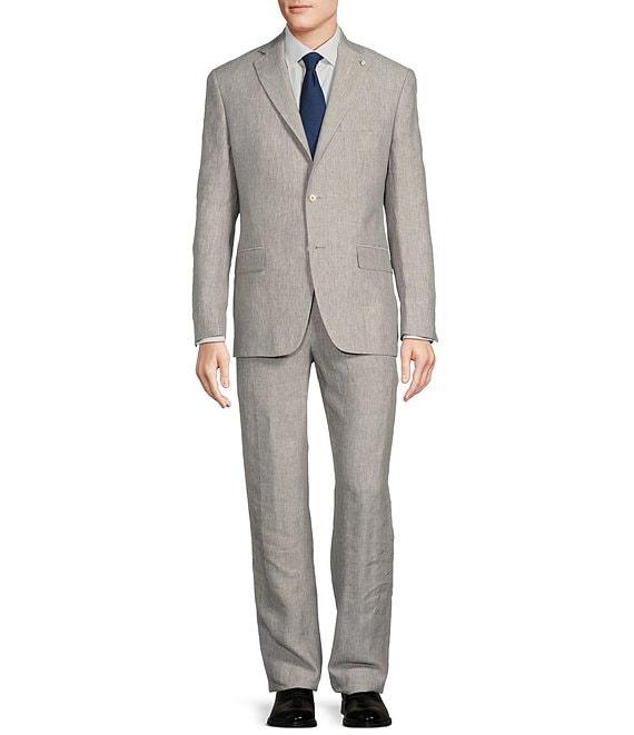 Hart Schaffner Marx Chicago Classic Fit Flat Front Solid 2-Piece Linen Suit Product Image