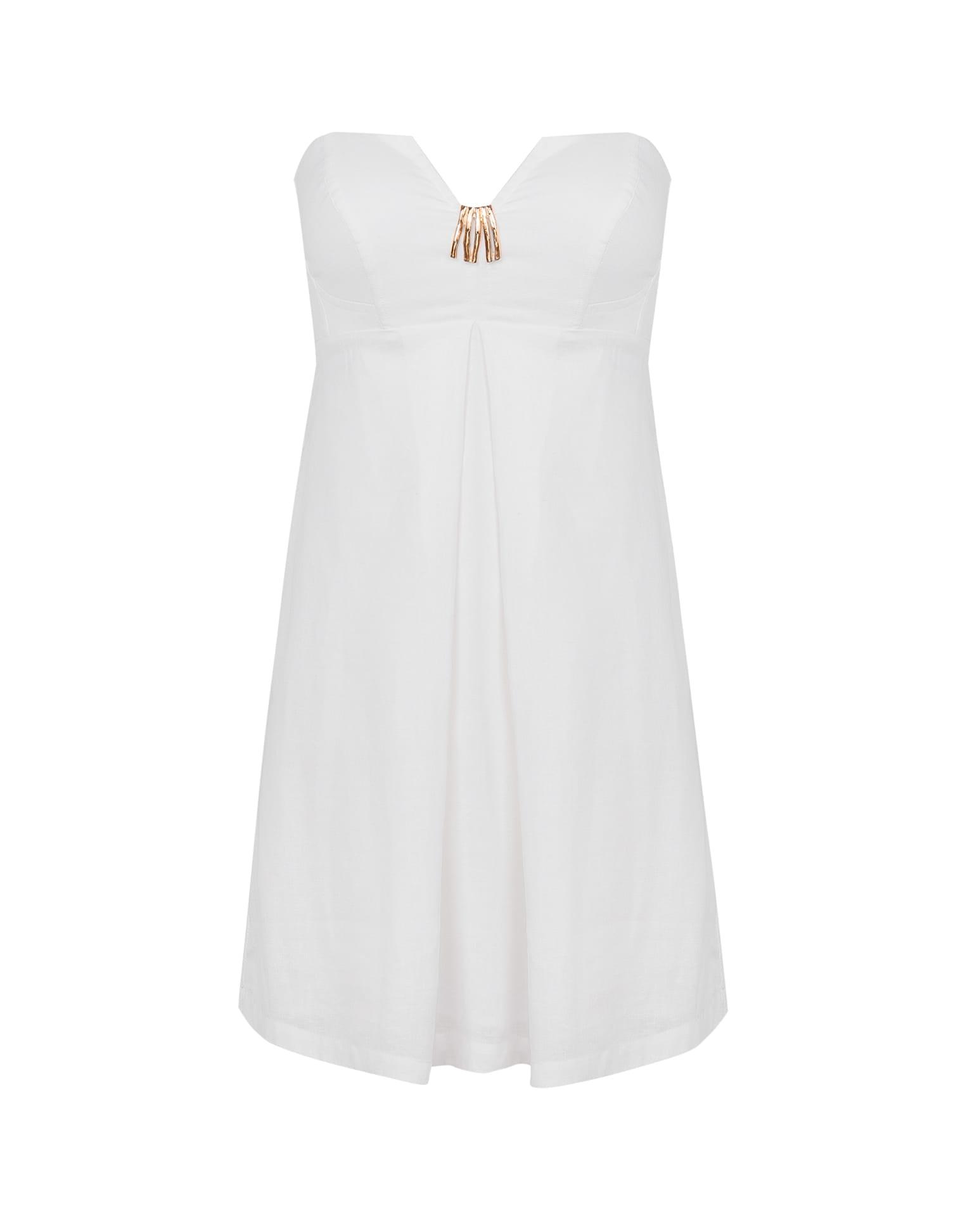 Lucile Detail Short Dress (Exchange Only) - Off White Product Image