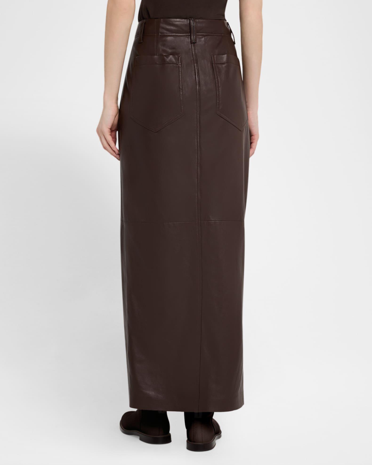 Leather Front-Slit Skirt  Product Image