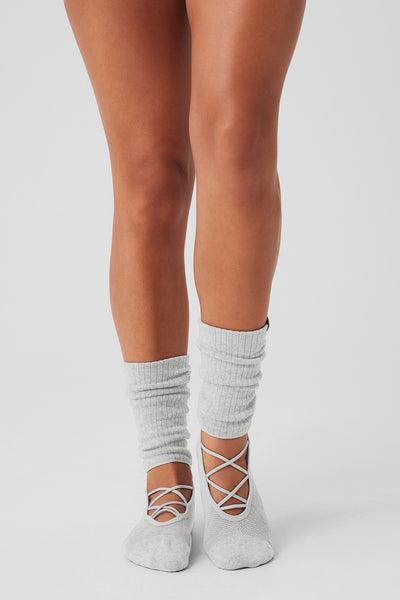 ALO | Womens Strappy Siren Grip Socks Size: S/M (5-7.5) Product Image