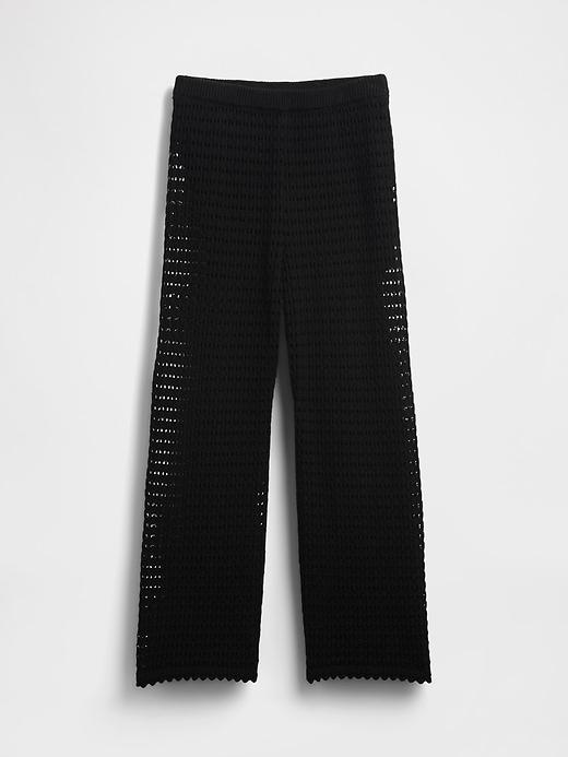100% Cotton Crochet Ankle Pants Product Image