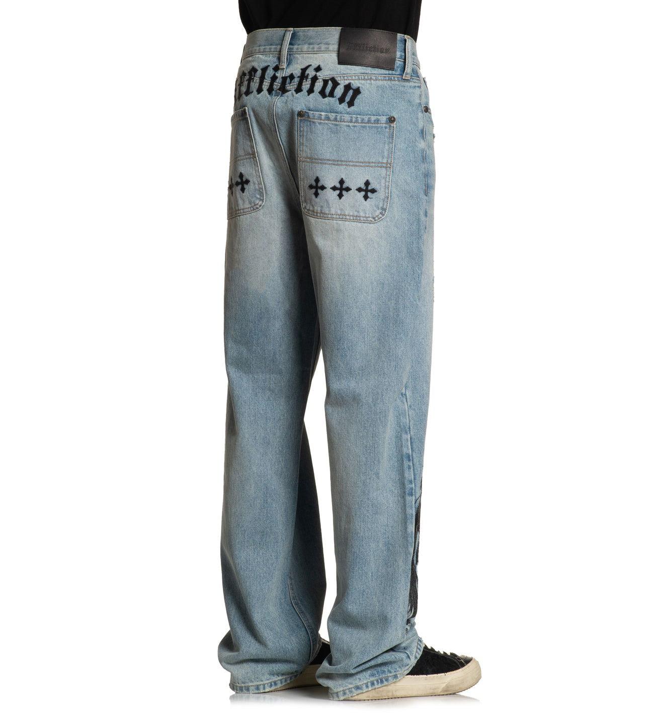 Wide Leg Binded Orion Jeans Male Product Image