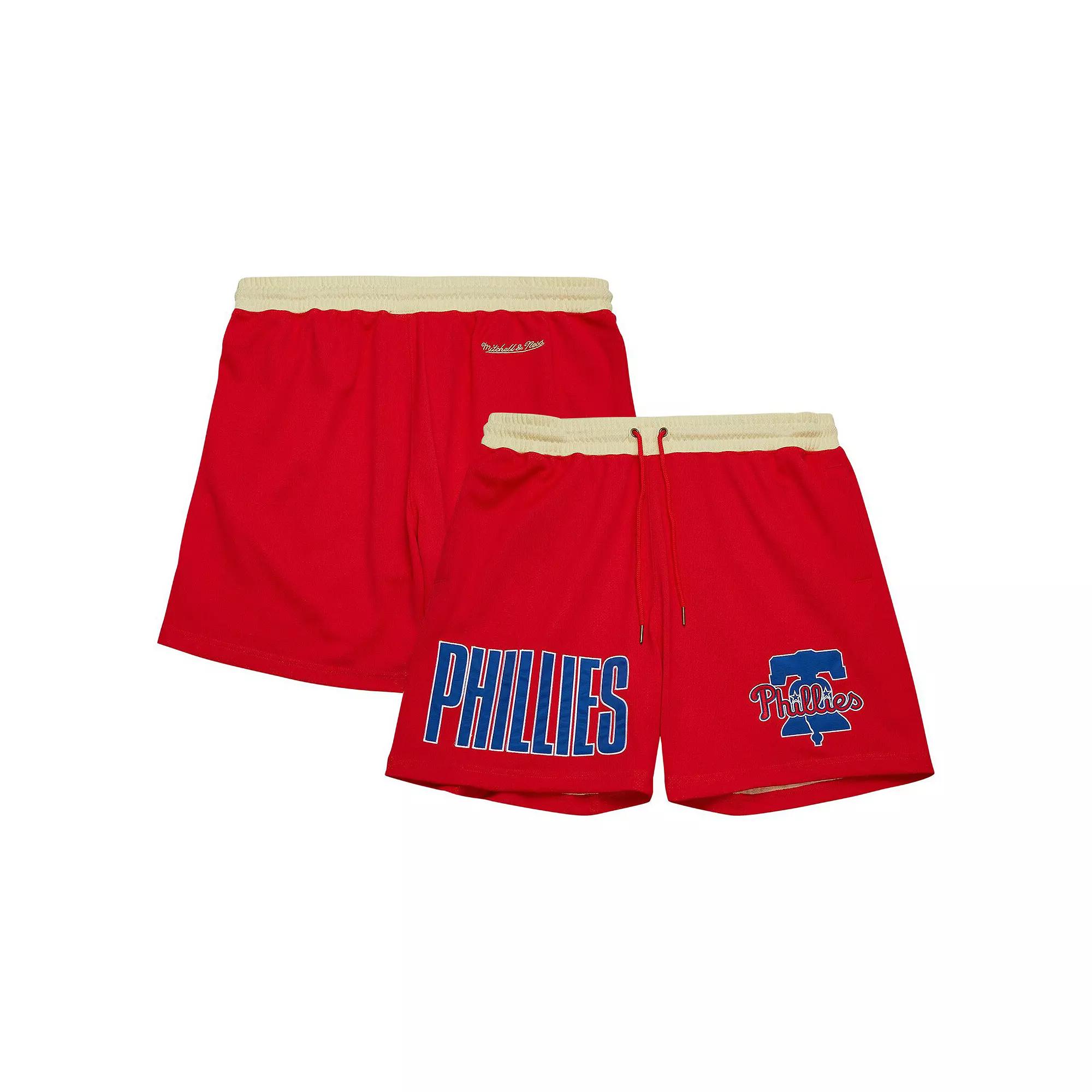 Men's Mitchell & Ness Red Philadelphia Phillies OG 2.0 Fashion Shorts, Size: 5XL Product Image