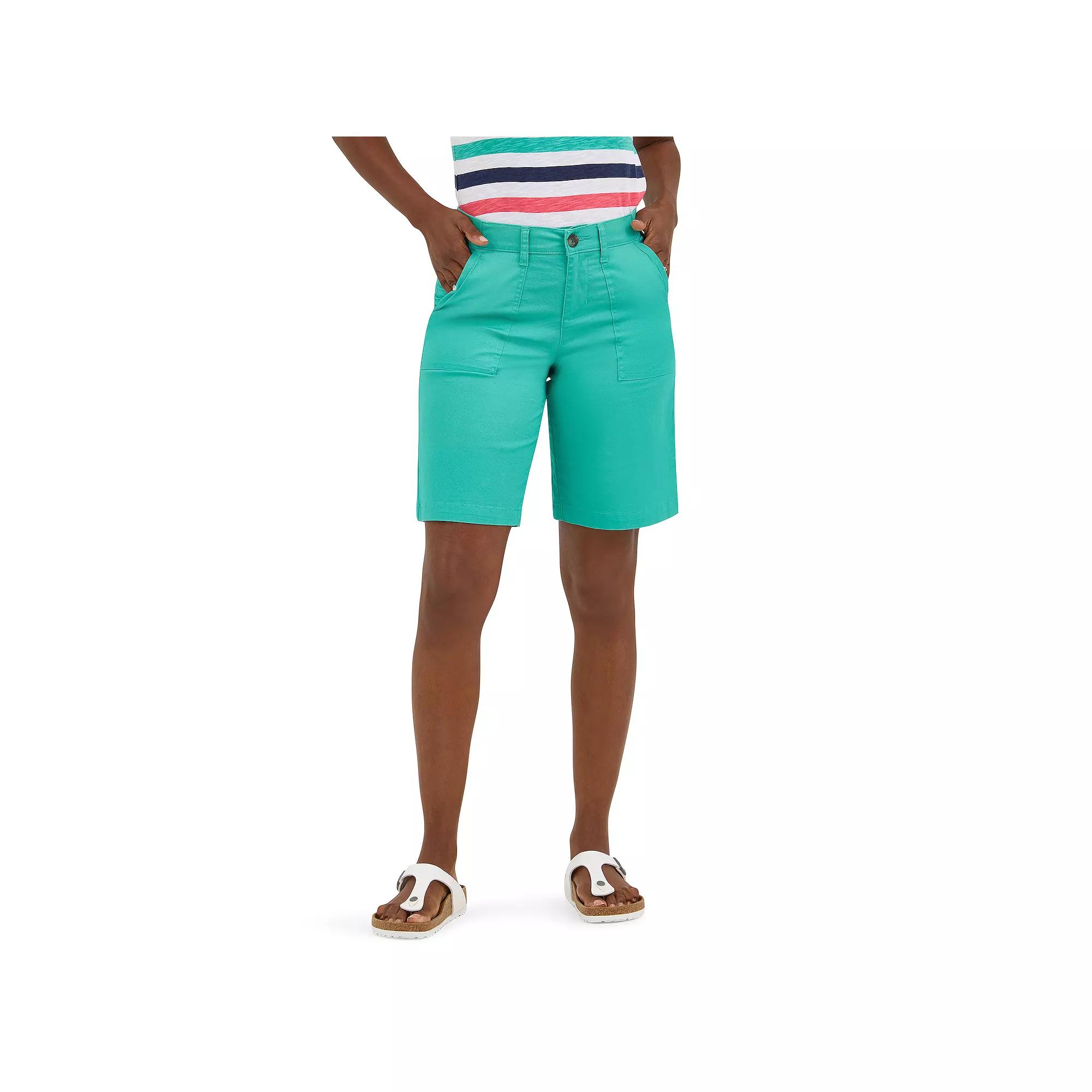 Women's Lee® Ultra Lux Comfort Flex to Go Utility Bermuda Shorts, Size: 4, Grassy Green Product Image