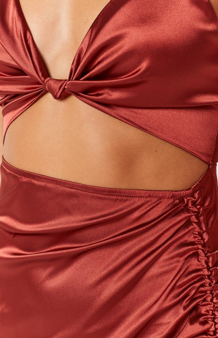 Dionne Rust Twist Maxi Dress Product Image