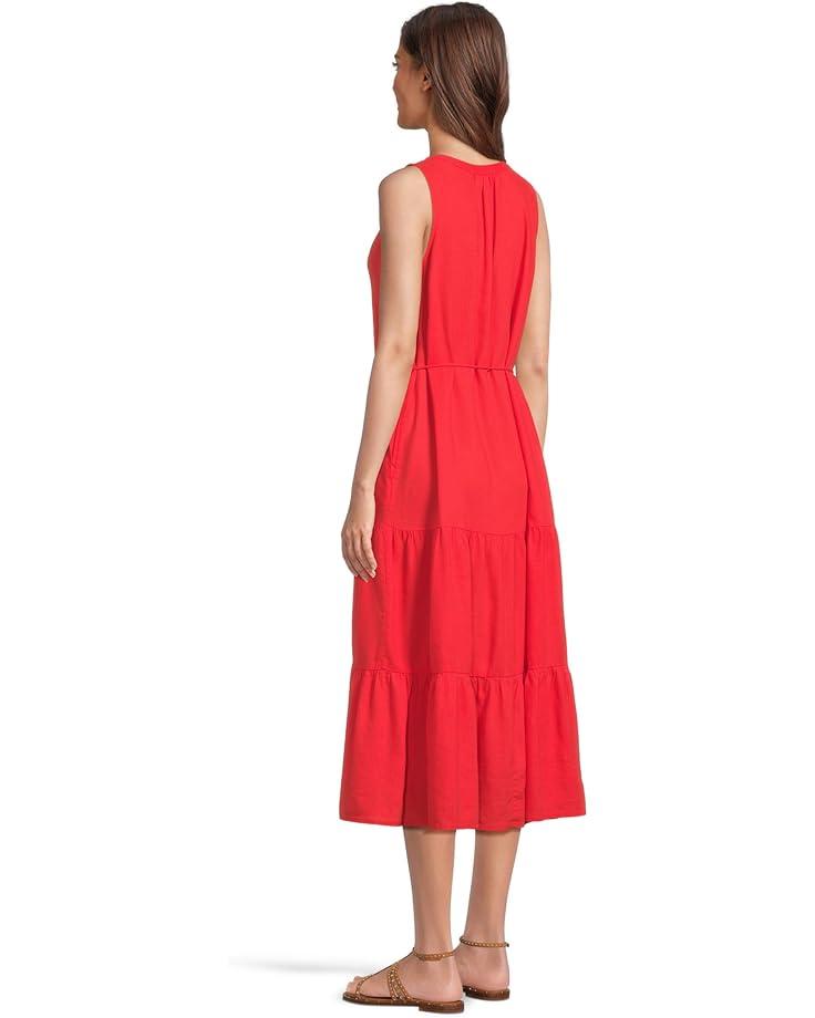 Coastalina Sleeveless Wrap Midi Dress Product Image