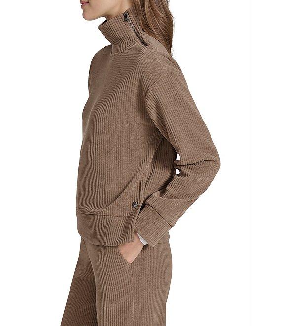 Andrew Marc Sport Luxe Chenille Ribbed Turtleneck Pullover Product Image