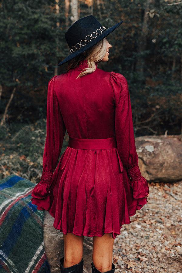 Prosecco Splash Mini Dress In Wine Product Image