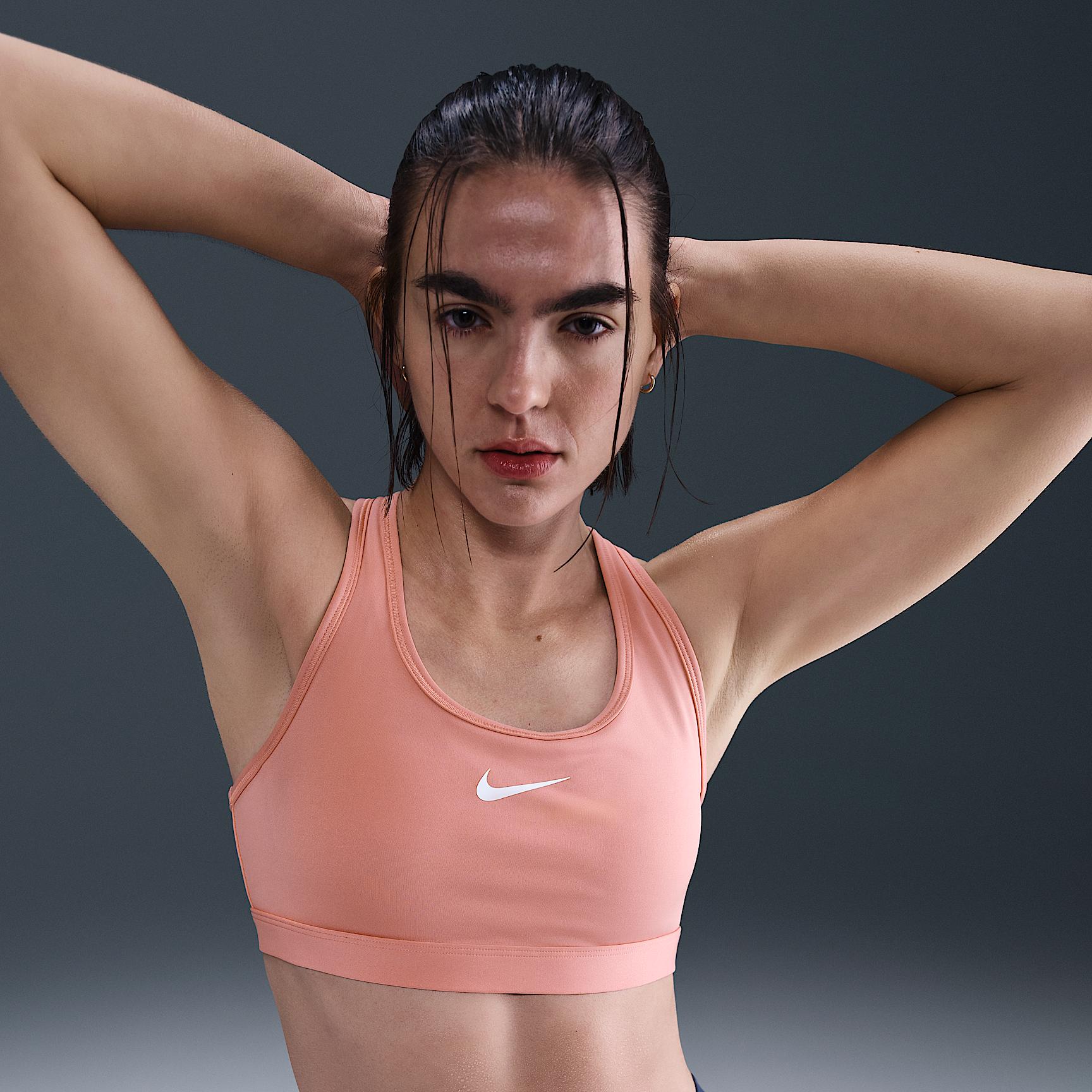 Nike Womens Swoosh Support Padded Sports Bra | DX6821-017 Product Image