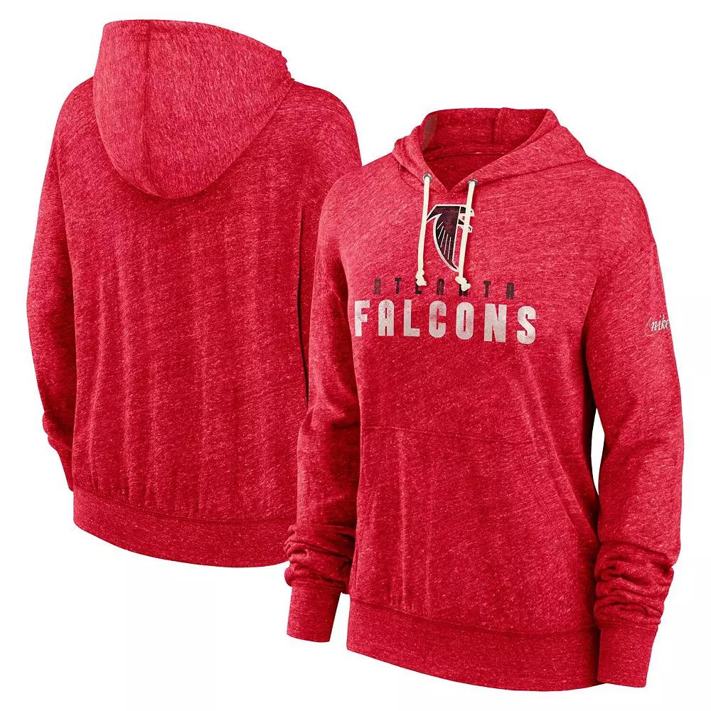 Women's Nike Red Atlanta Falcons Rewind Gym Vintage Pullover Hoodie, Size: Large Product Image