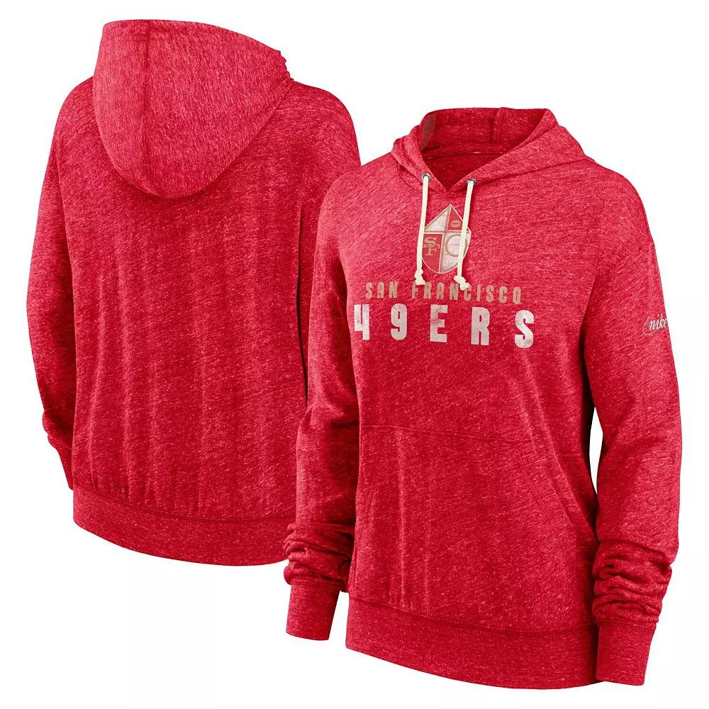 Women's Nike Red Atlanta Falcons Rewind Gym Vintage Pullover Hoodie, Size: Large Product Image