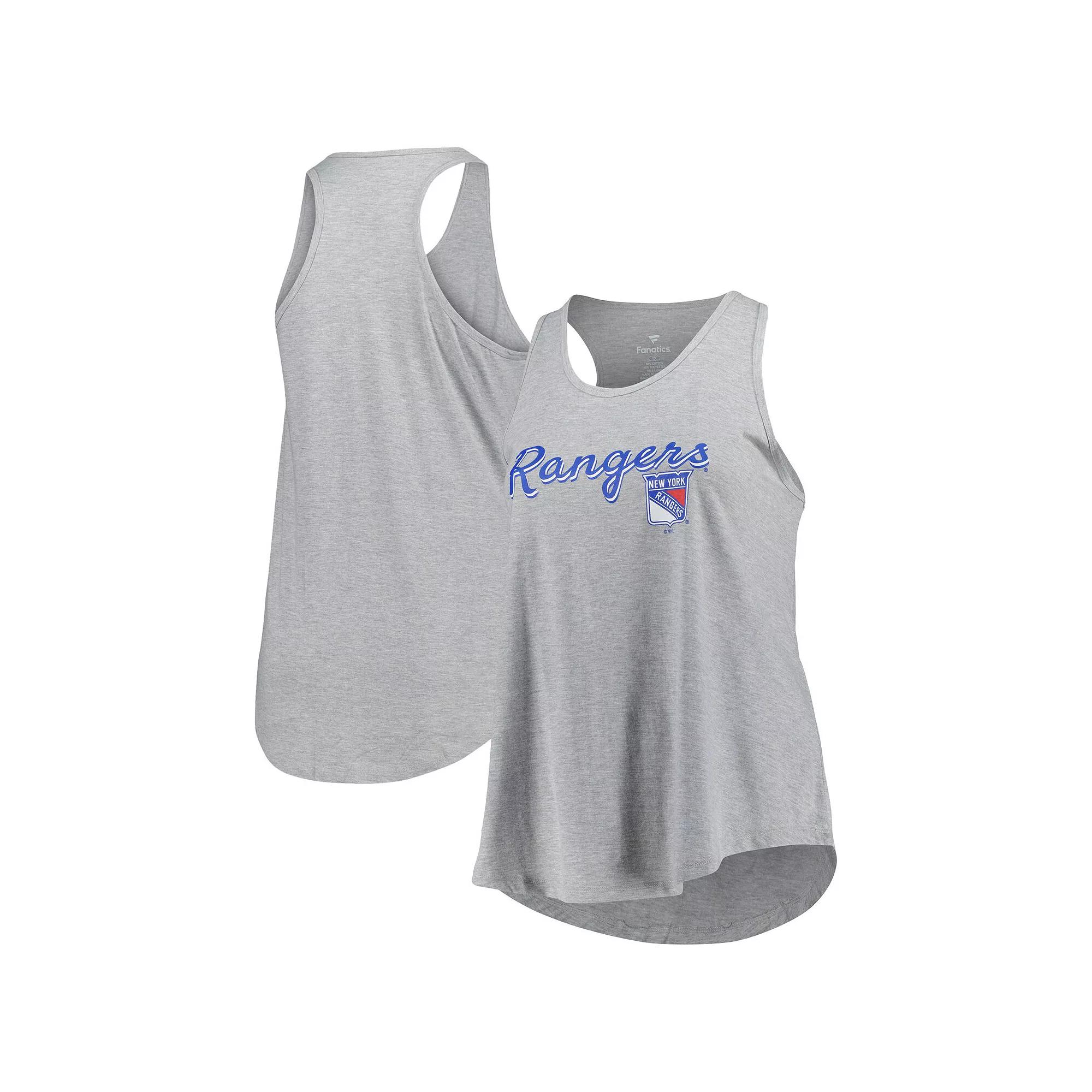 Women's Fanatics Branded Heather Gray New York Rangers Plus  Product Image