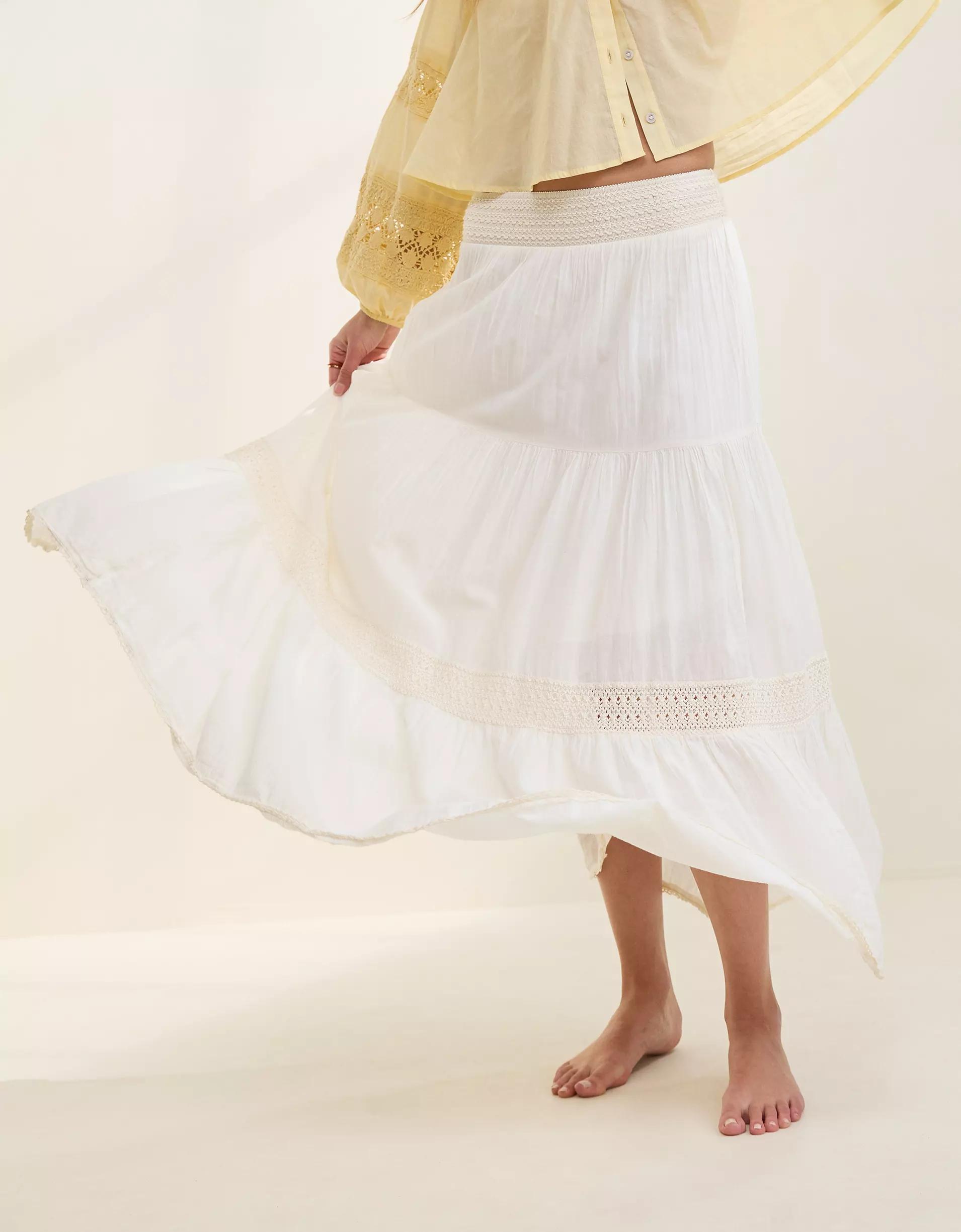 Aerie Crochet The Day Maxi Skirt Product Image