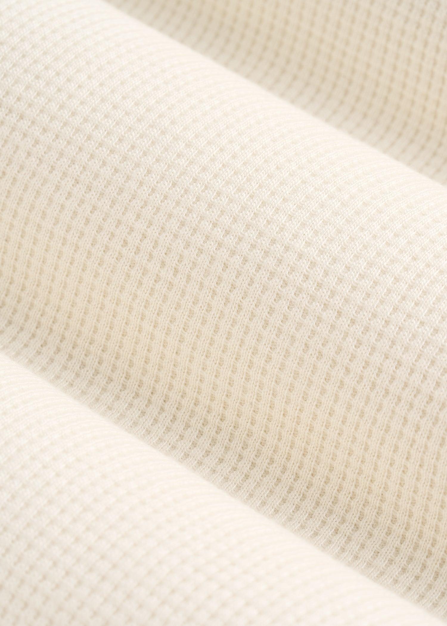 Open-Bottom Waffle Lounge Pants for Tall Women in White Alyssum Female Product Image