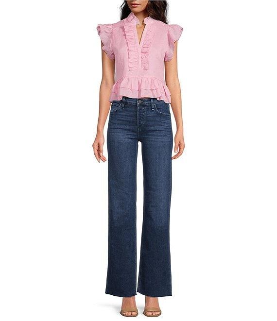 Hudson Jeans High Rise Wide Leg Full Length Rosie Jeans Product Image