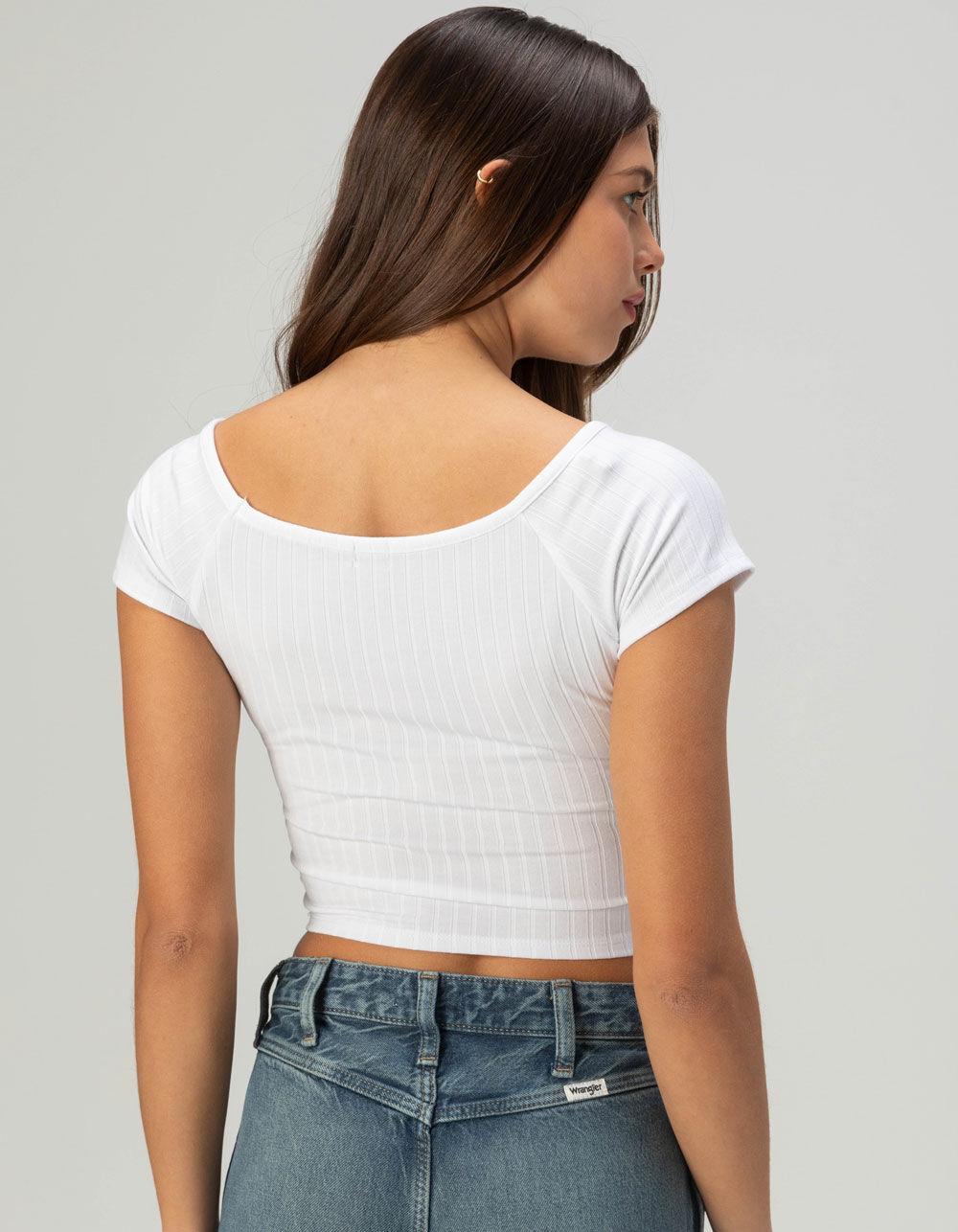 TILLYS Boat Neck Womens Tee - PINK Product Image