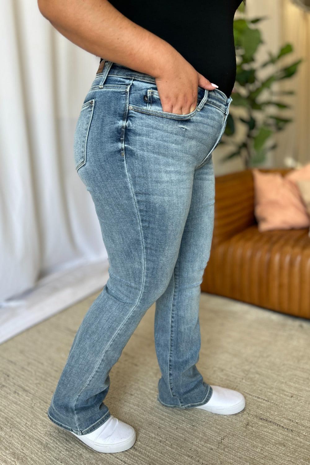 Renae Mid-Rise Nondistressed Bootcut Judy Blue Jeans - ONLINE EXCLUSIVE! Product Image
