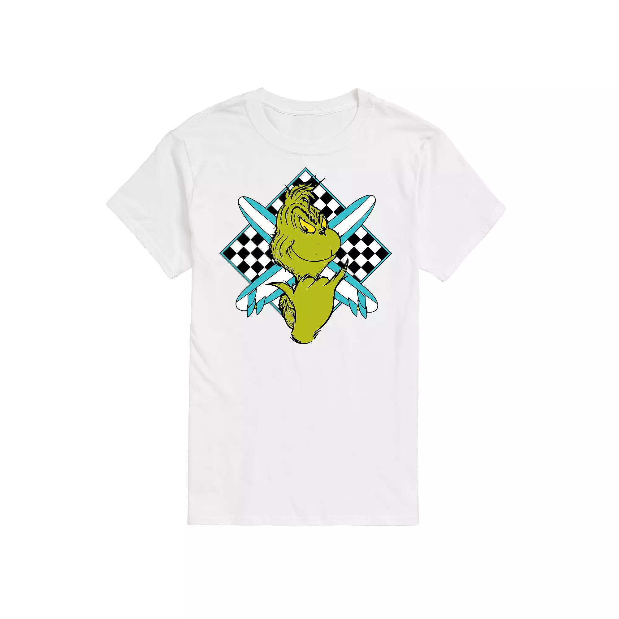 Men's Dr. Seuss The Grinch Grinch Crossed Surfboards Graphic Tee,  Product Image