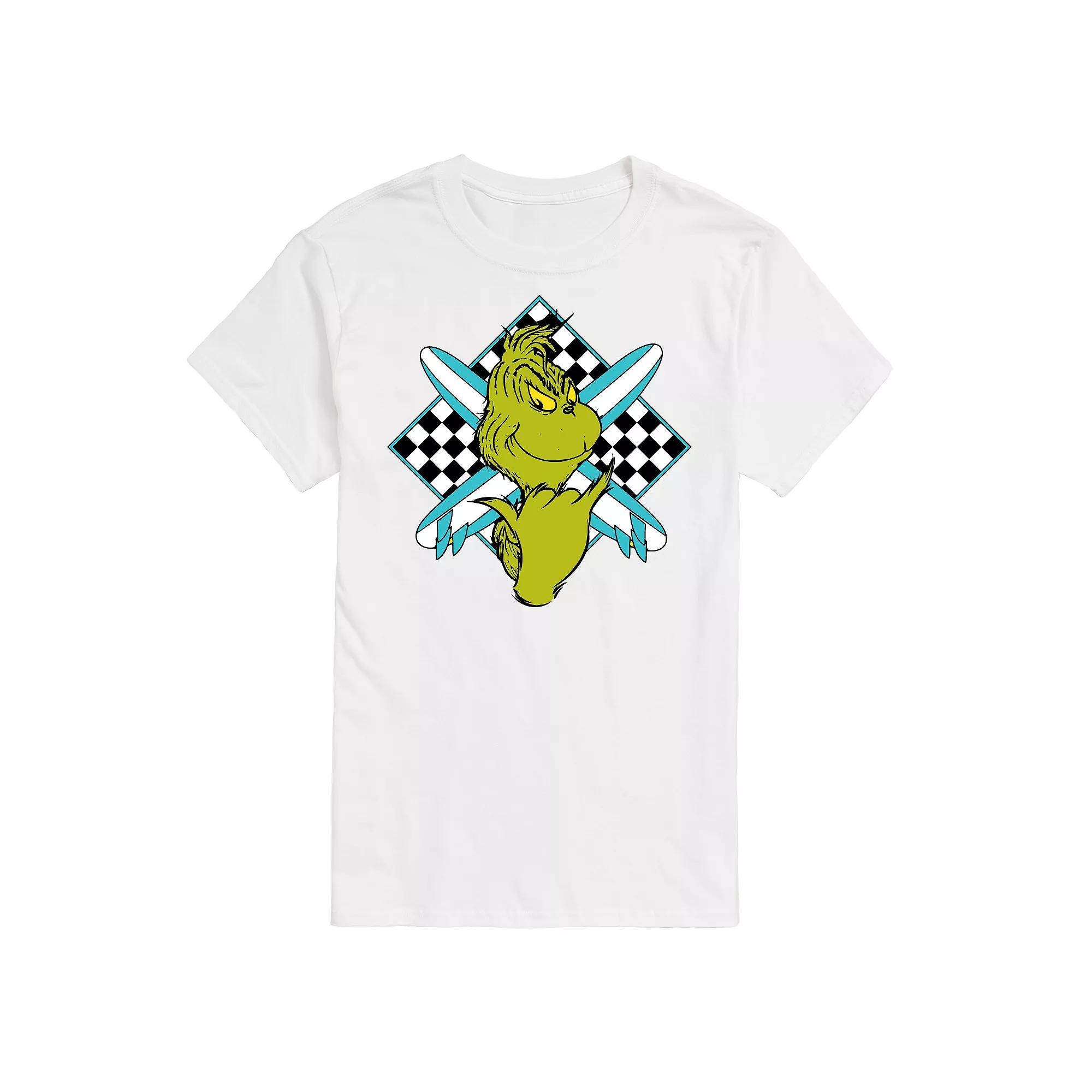 Men's Dr. Seuss The Grinch Grinch Crossed Surfboards Graphic Tee,  Product Image