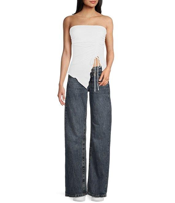 BDG Urban Outfitters Rem Knit Bandeau Asymmetrical Top Product Image