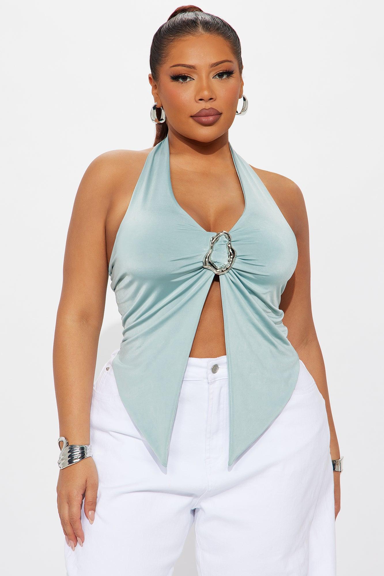 Storm Halter Flyaway Top - Sage Female Product Image