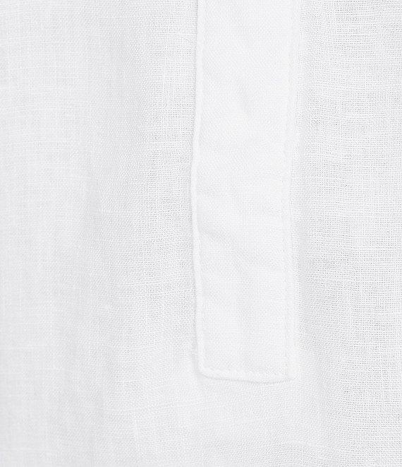 Lilly Pulitzer Mialeigh Linen Notch V-Neck Elbow Sleeve Top Product Image