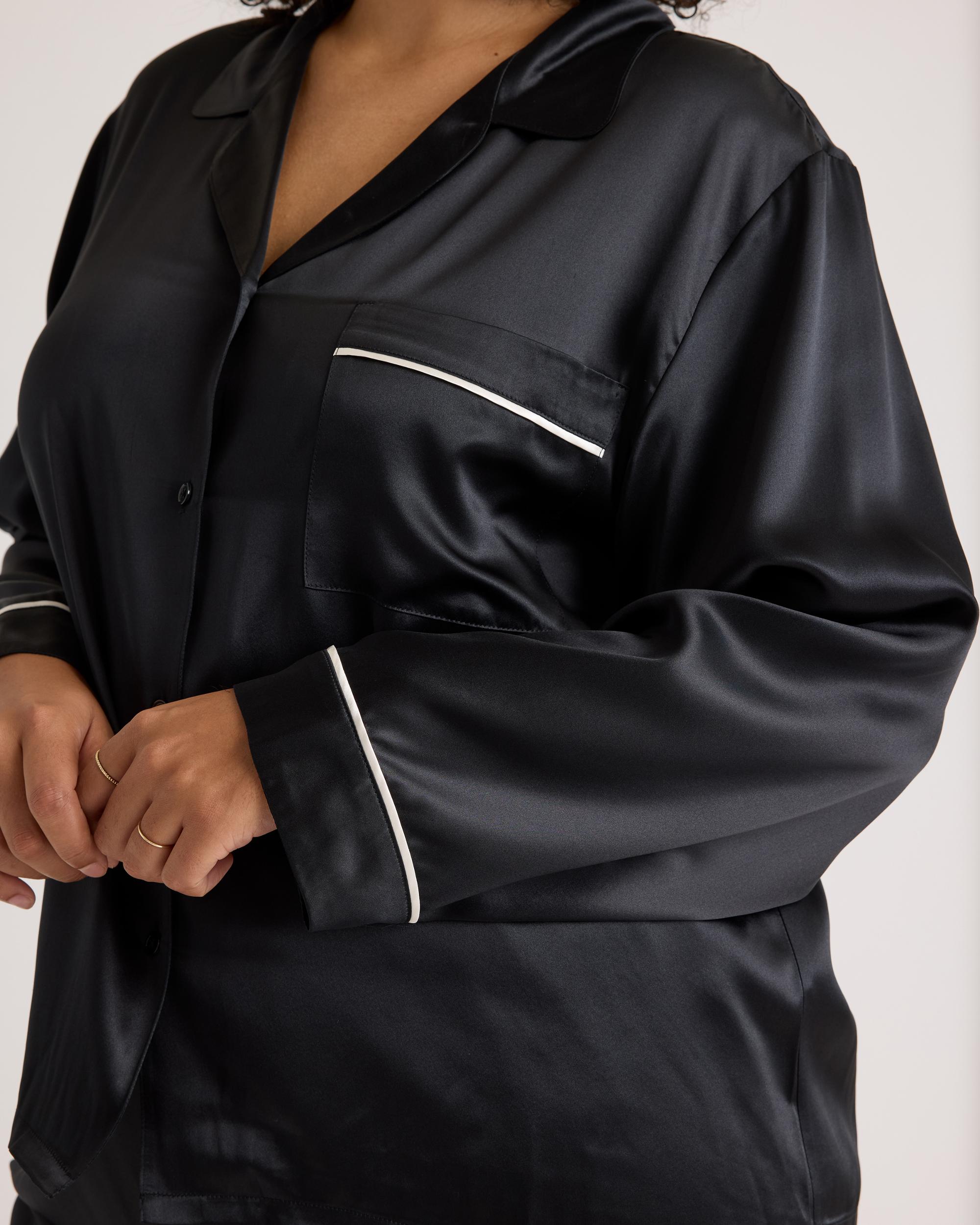 Quince | Women's Satin Pajama Long Sleeve Top Mulberry Silk Product Image