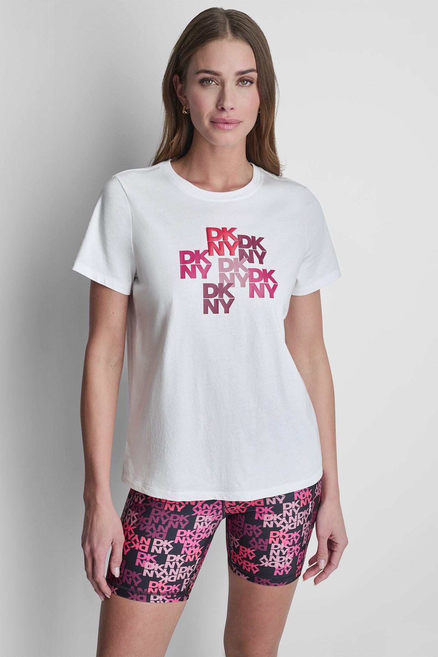 DKNY CAMO MIXED MEDIA LOGO TEE Product Image