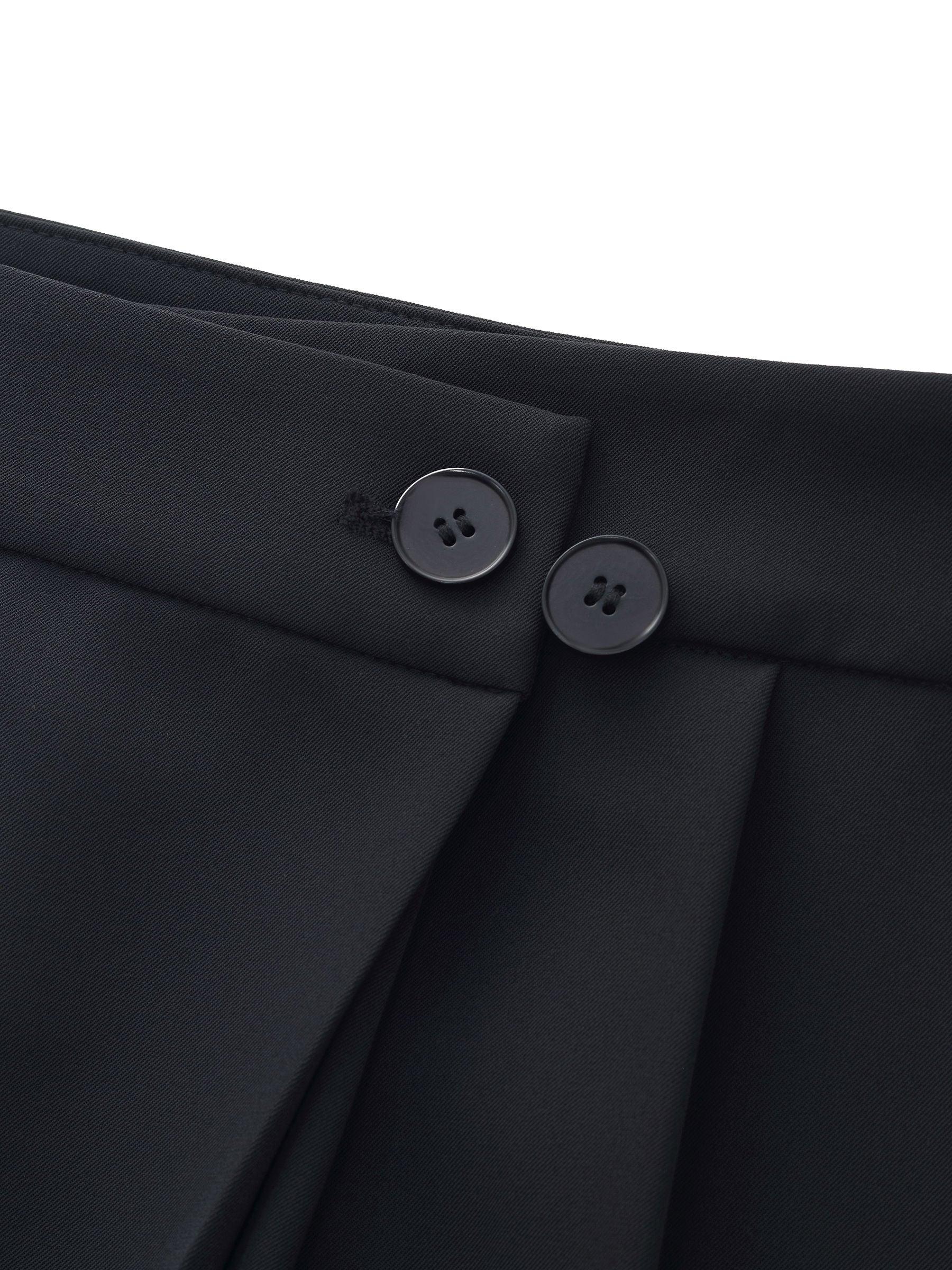 Four-Way Stretch Straight Leg Women Asymmetric Wrap Pants Product Image