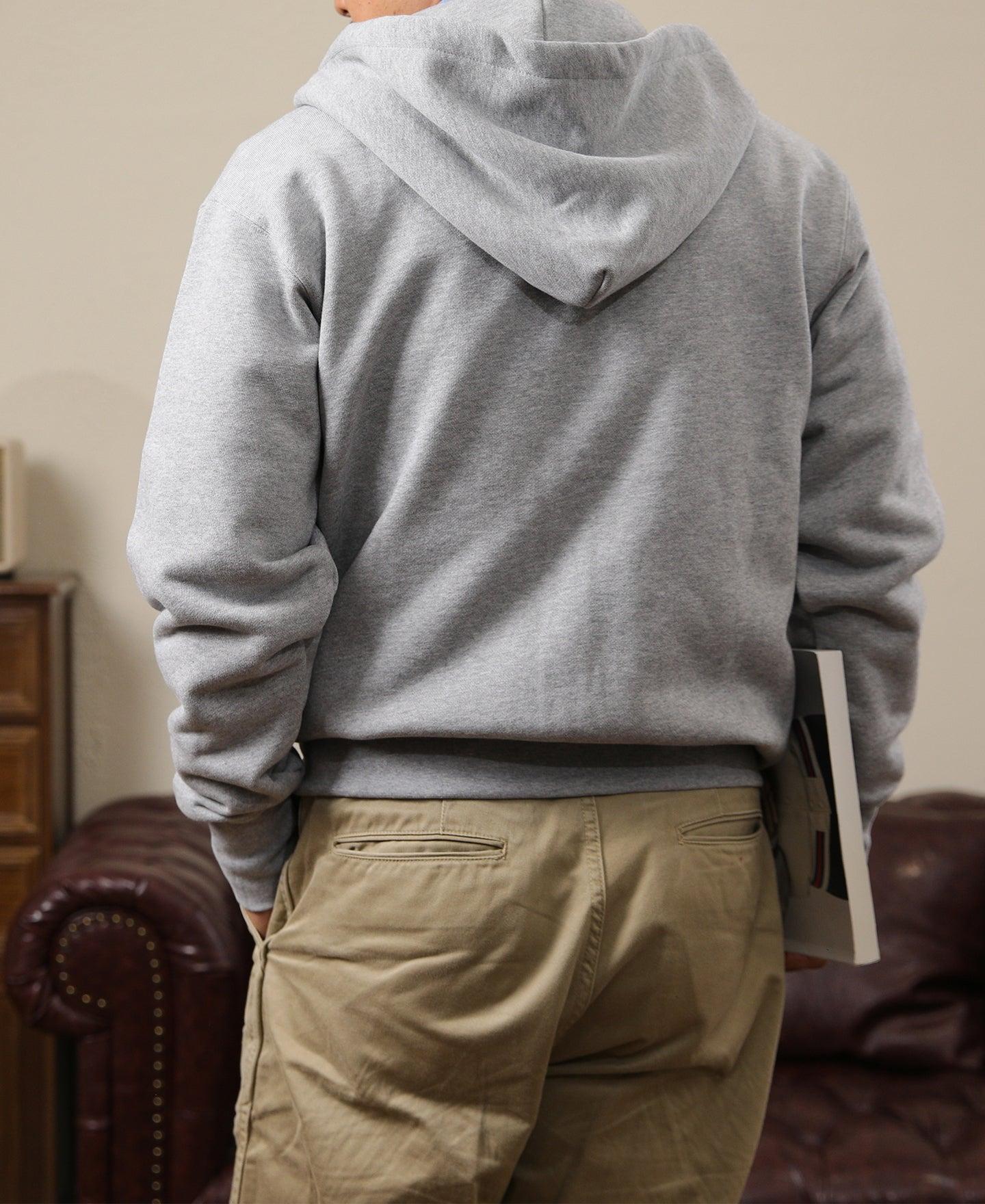 17.5 oz Terry Cloth Full-Zip Hoodie - Gray Product Image