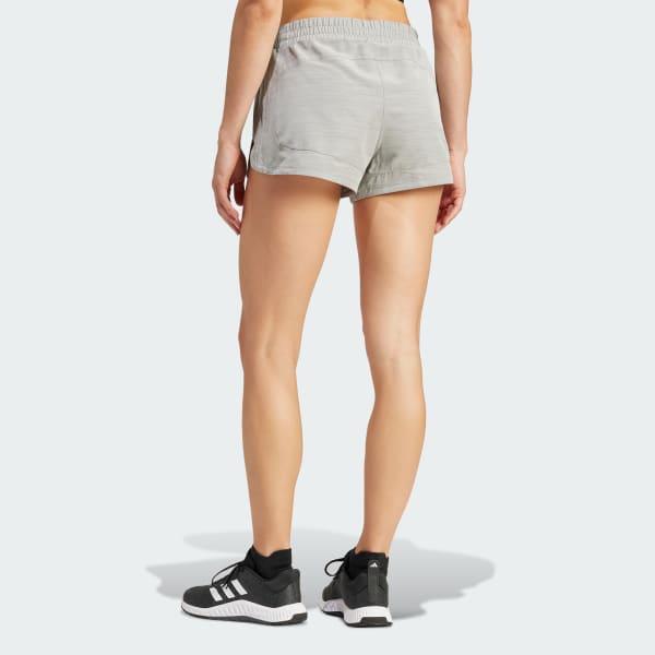 adidas Pacer Training 3-Stripes Woven Mid-Rise Shorts Mgh Solid Grey XL Womens Product Image